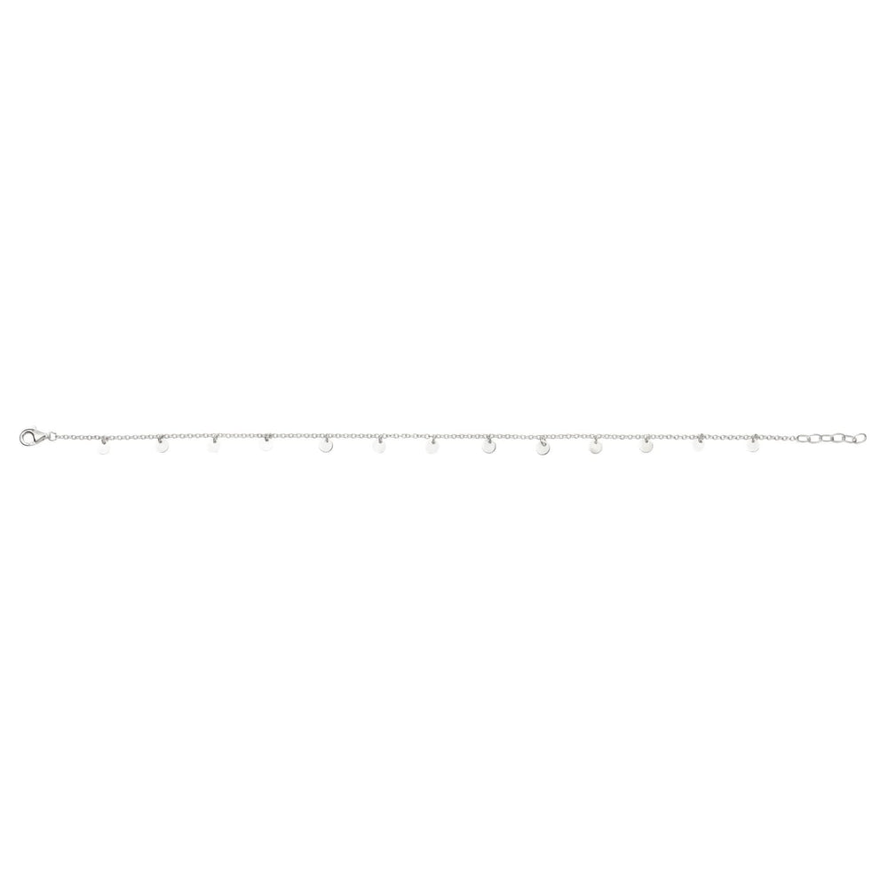 Sterling Silver Mini Disc Ankle Chain K203