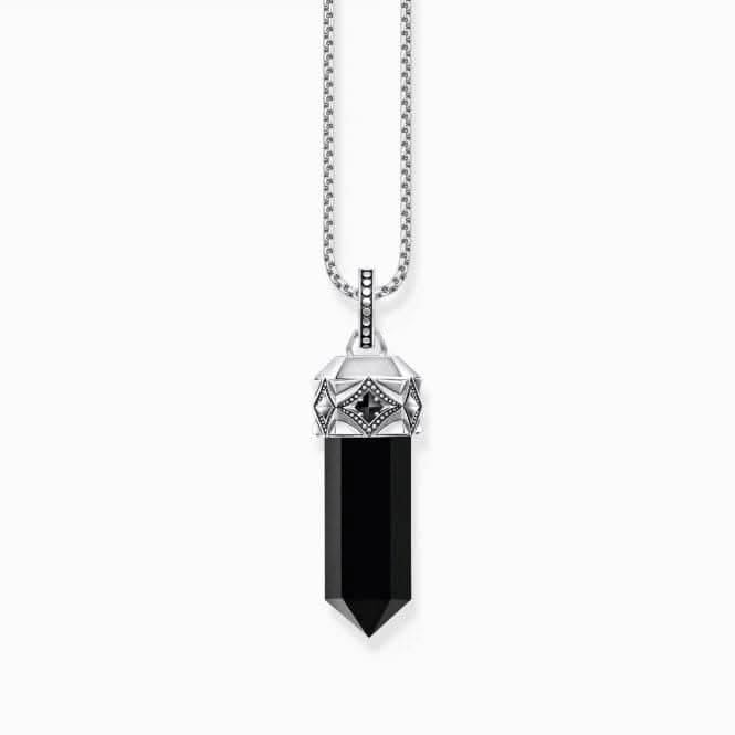 Sterling Silver Onyx Zirconia Black Hexagon Shaped Pendant PE964 - 641 - 11Thomas Sabo Sterling SilverPE964 - 641 - 11