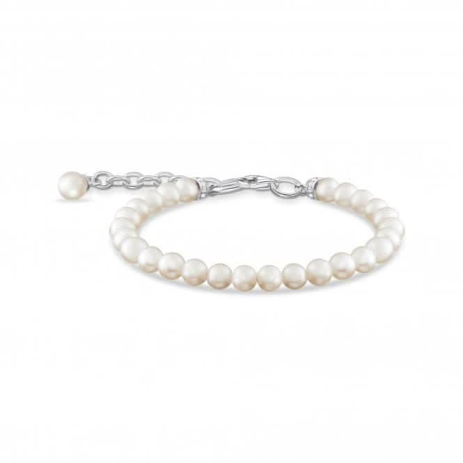 Sterling Silver Pearl Bracelet A2034 - 167 - 14 - L19VThomas Sabo Sterling SilverA2034 - 167 - 14