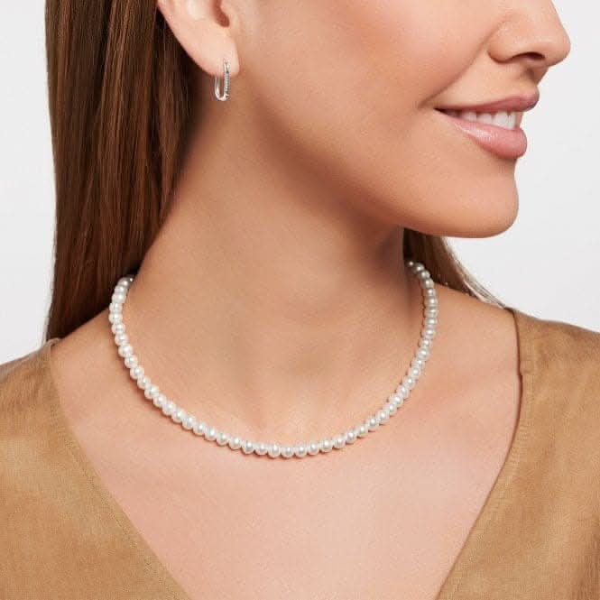 Sterling Silver Pearl Necklace KE2116-167-14-L45V