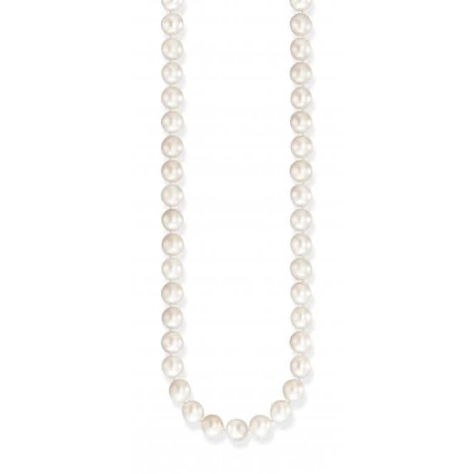 Sterling Silver Pearl Necklace KE2147-082-14-L50V
