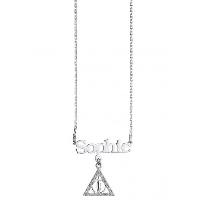 Sterling Silver Personalised Necklace with Deathly Hallows CharmĀ Harry PotterHPSN002 - PS