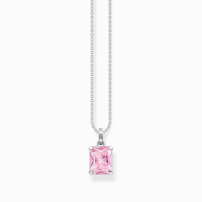 Sterling Silver Pink Stone Necklace KE1964 - 051 - 9Thomas Sabo Sterling SilverKE1964 - 051 - 9
