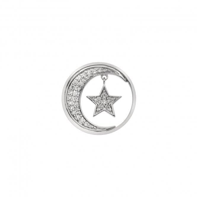 Sterling Silver Plate Notturno Drop 25mm Coin EC520