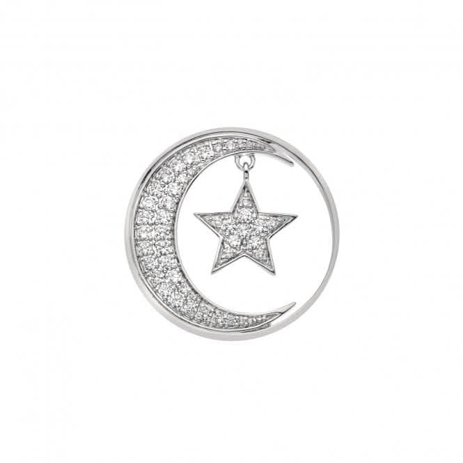 Sterling Silver Plate Notturno Drop 33mm Coin EC521
