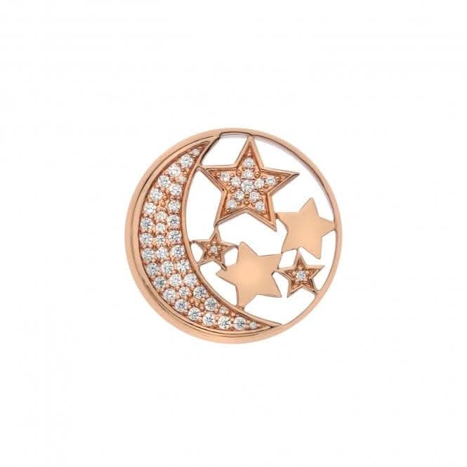 Sterling Silver Plate Notturno Rose Gold Plate 33mm Coin EC519