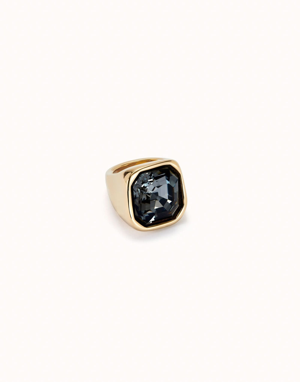 Sterling Silver Plated Faceted Crystal White Ring ANI0823GRSORO
