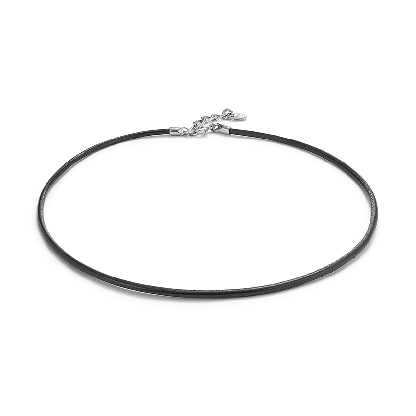 Sterling Silver Plated Hazte Black Necklace COL1975MTL0000U