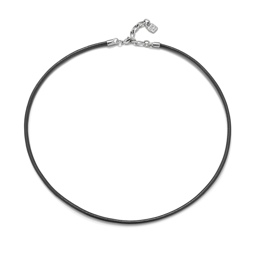 Sterling Silver Plated Hazte Black Necklace COL1975MTL0000U