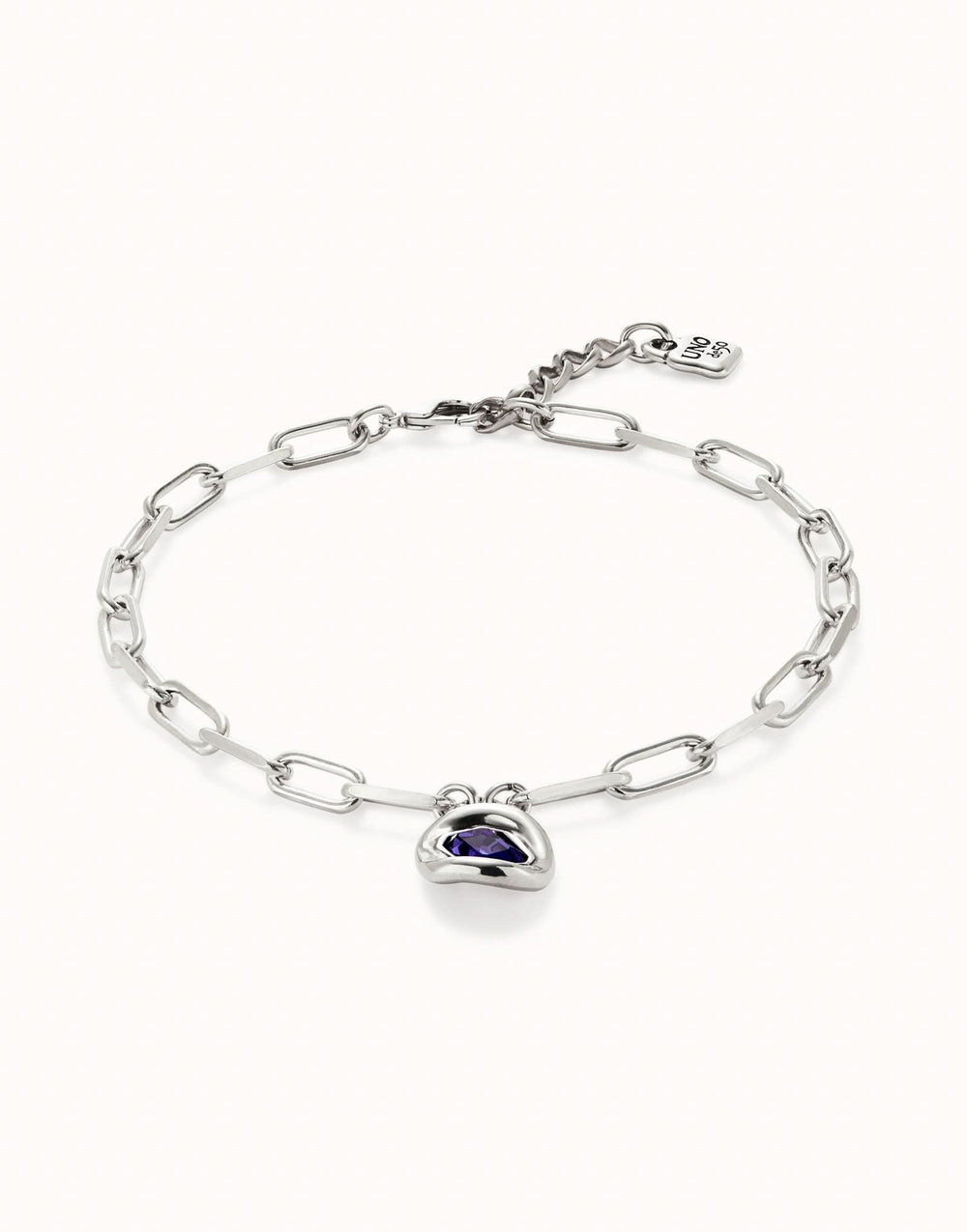 Sterling Silver Plated Metal Purple Necklace COL1945MORMTL