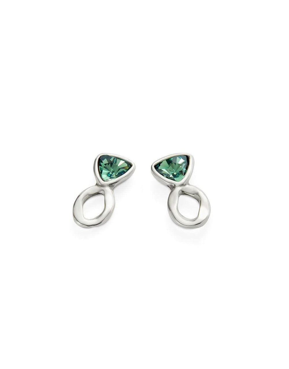 Sterling Silver Plated Ser Camaleonica Green Earrings PEN0980VRDMTL0U