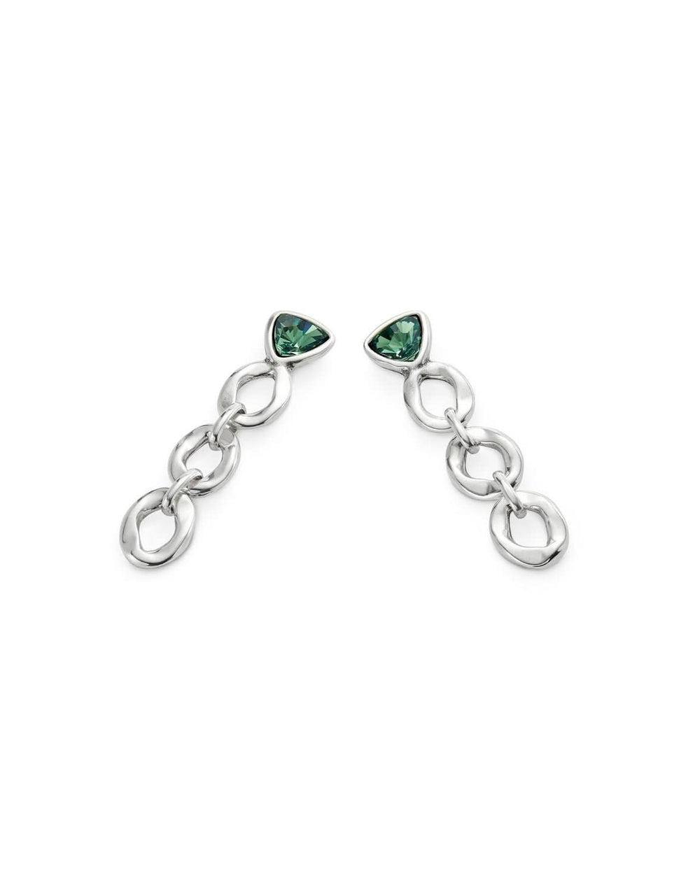 Sterling Silver Plated Ser Camaleonica Green Earrings PEN0981VRDMTL0U