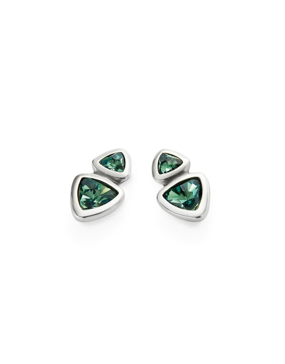 Sterling Silver Plated Ser Camaleonica Green Earrings PEN0982VRDMTL0U
