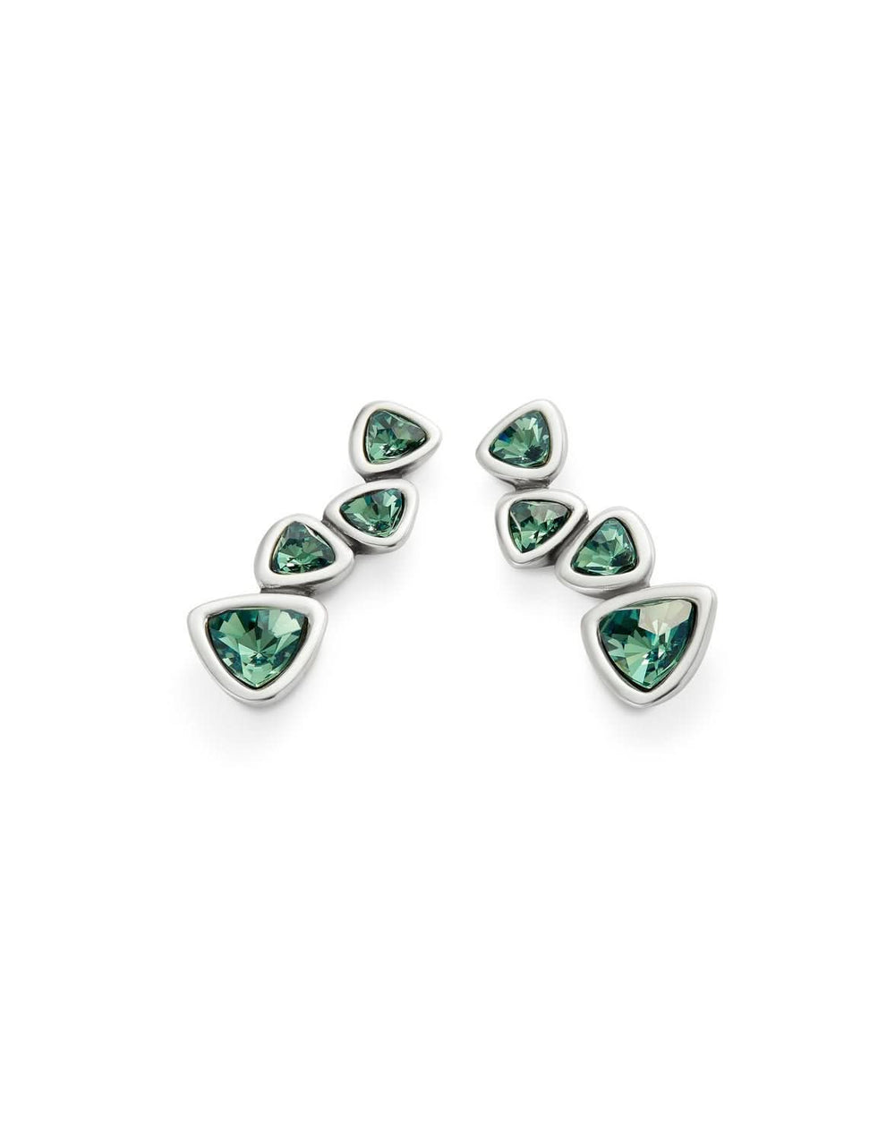 Sterling Silver Plated Ser Camaleonica Green Earrings PEN0983VRDMTL0U