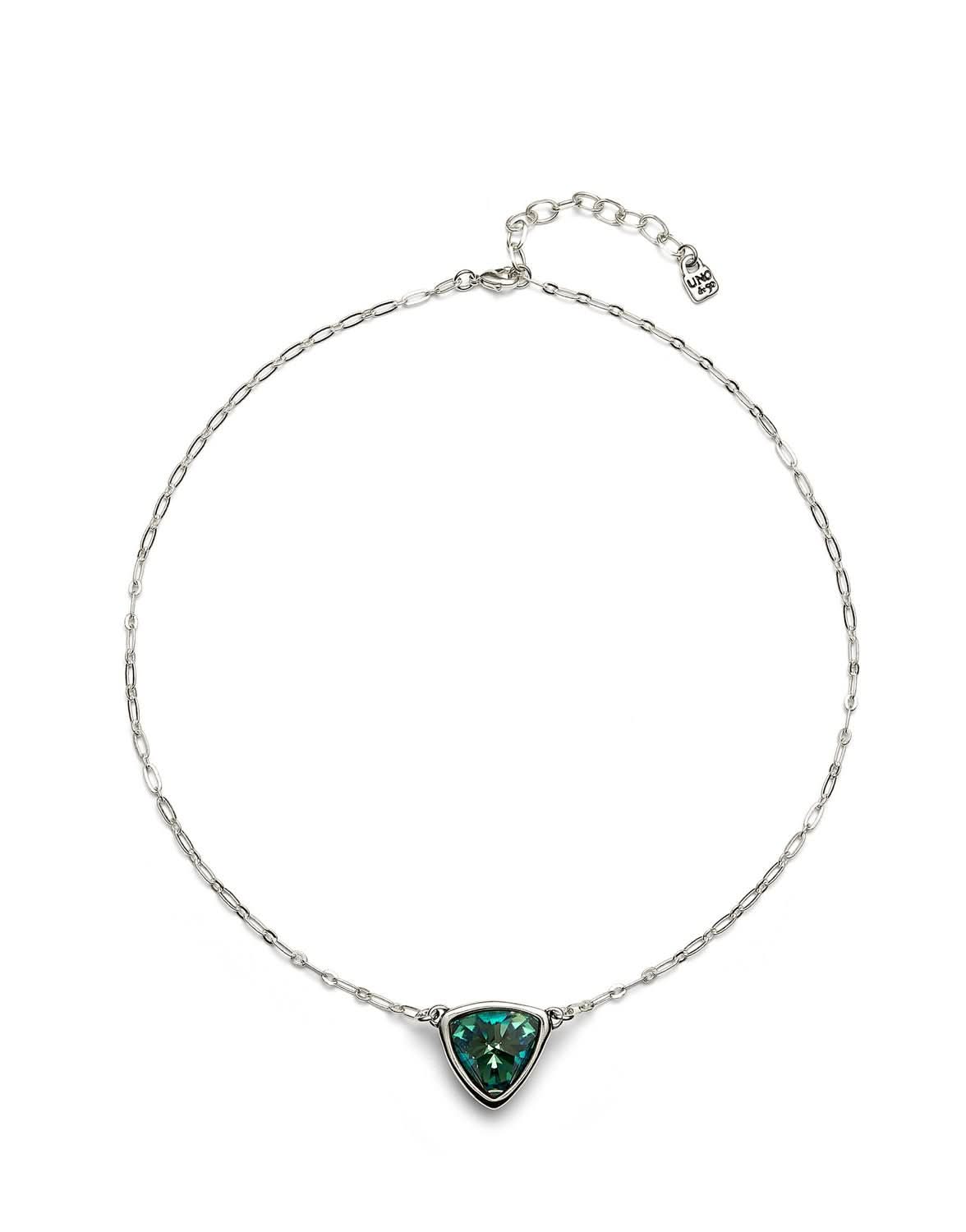 Sterling Silver Plated Ser Camaleonica Multicoloured Necklace COL2009VRDMTL0UUNOde50COL2009VRDMTL0U
