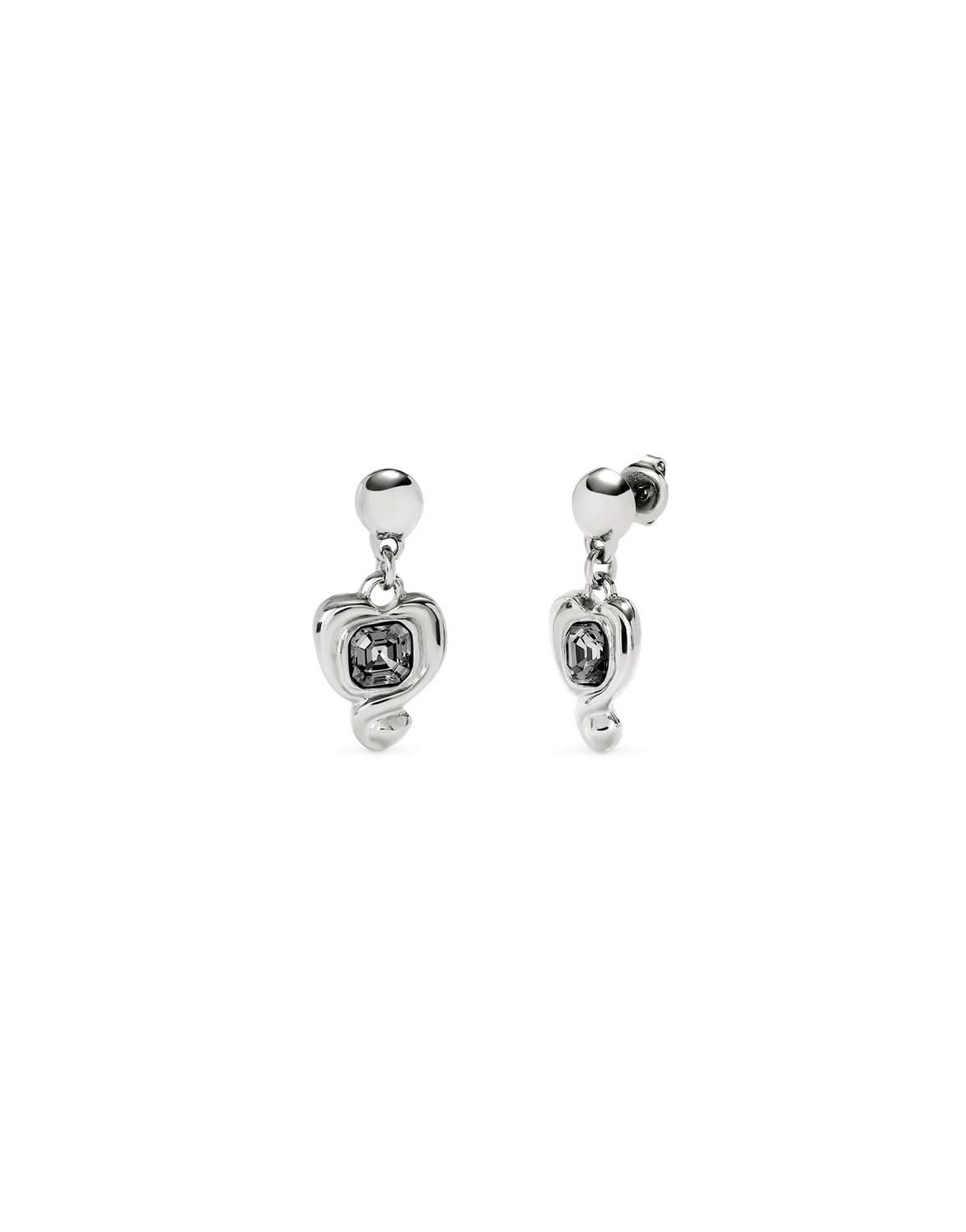 Sterling Silver Plated Ser Expresiva Black Earrings PEN0997NGRMTL0UUNOde50PEN0997NGRMTL0U