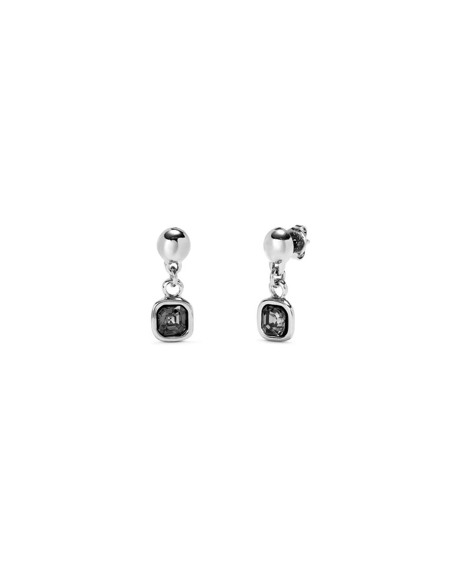 Sterling Silver Plated Ser Expresiva Black Earrings PEN0998NGRMTL0U