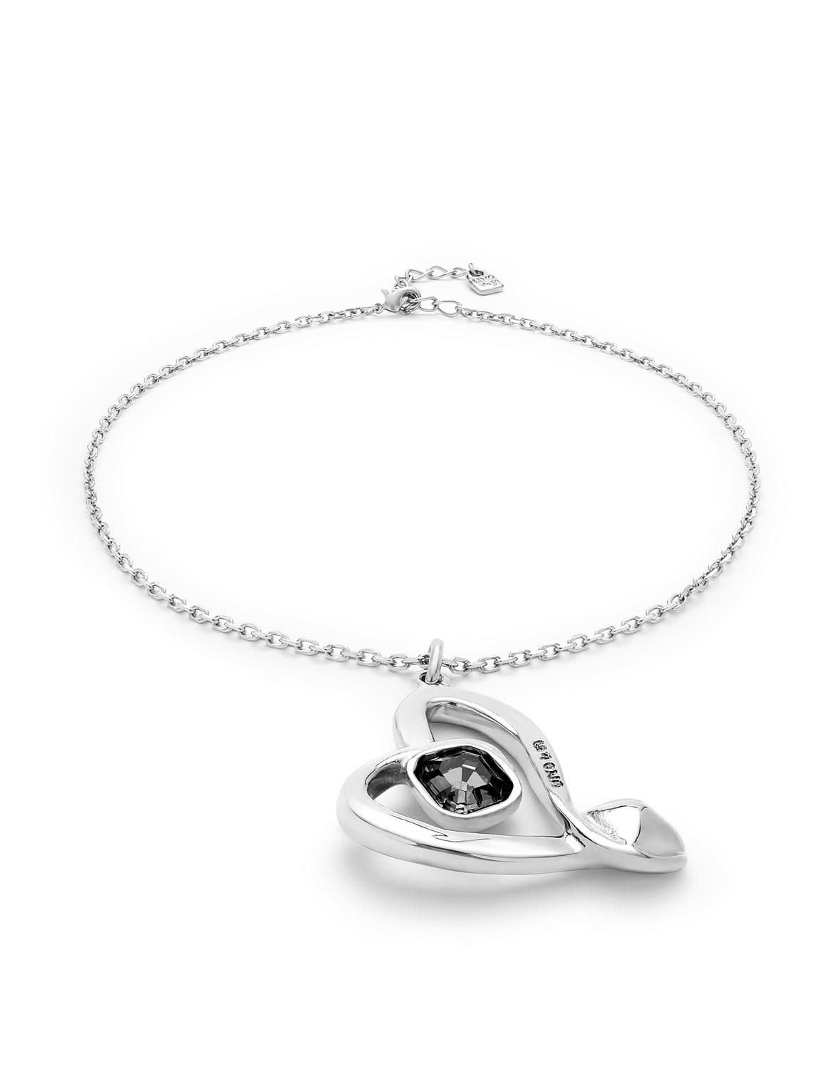 Sterling Silver Plated Ser Expresiva Black Pendant Necklace COL1989NGRMTL0UUNOde50COL1989NGRMTL0U