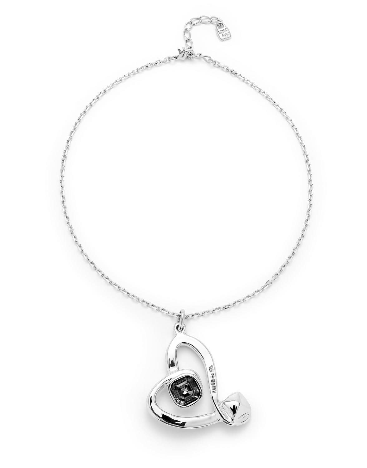 Sterling Silver Plated Ser Expresiva Black Pendant Necklace COL1989NGRMTL0UUNOde50COL1989NGRMTL0U