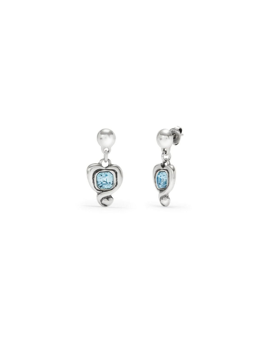 Sterling Silver Plated Ser Expresiva Blue Earrings PEN0997AZCMTL0U