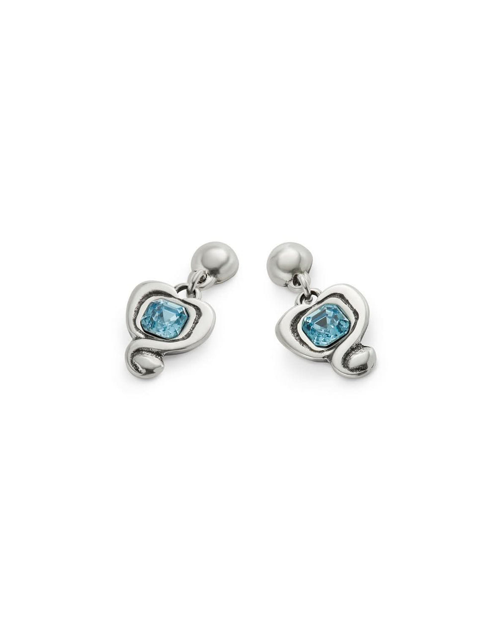 Sterling Silver Plated Ser Expresiva Blue Earrings PEN0997AZCMTL0U