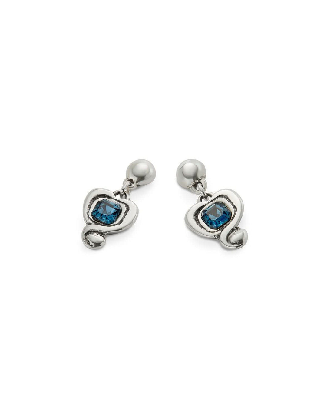 Sterling Silver Plated Ser Expresiva Blue Earrings PEN0997AZOMTL0UUNOde50PEN0997AZOMTL0U