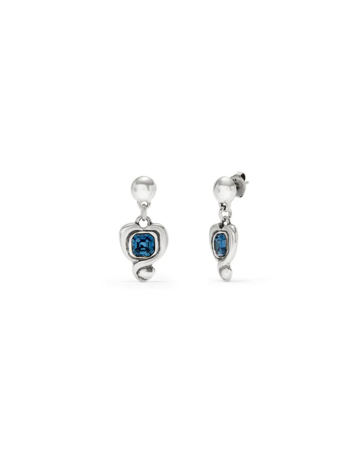 Sterling Silver Plated Ser Expresiva Blue Earrings PEN0997AZOMTL0UUNOde50PEN0997AZOMTL0U