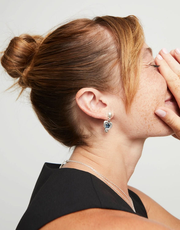 Sterling Silver Plated Ser Expresiva Blue Earrings PEN0997AZOMTL0UUNOde50PEN0997AZOMTL0U