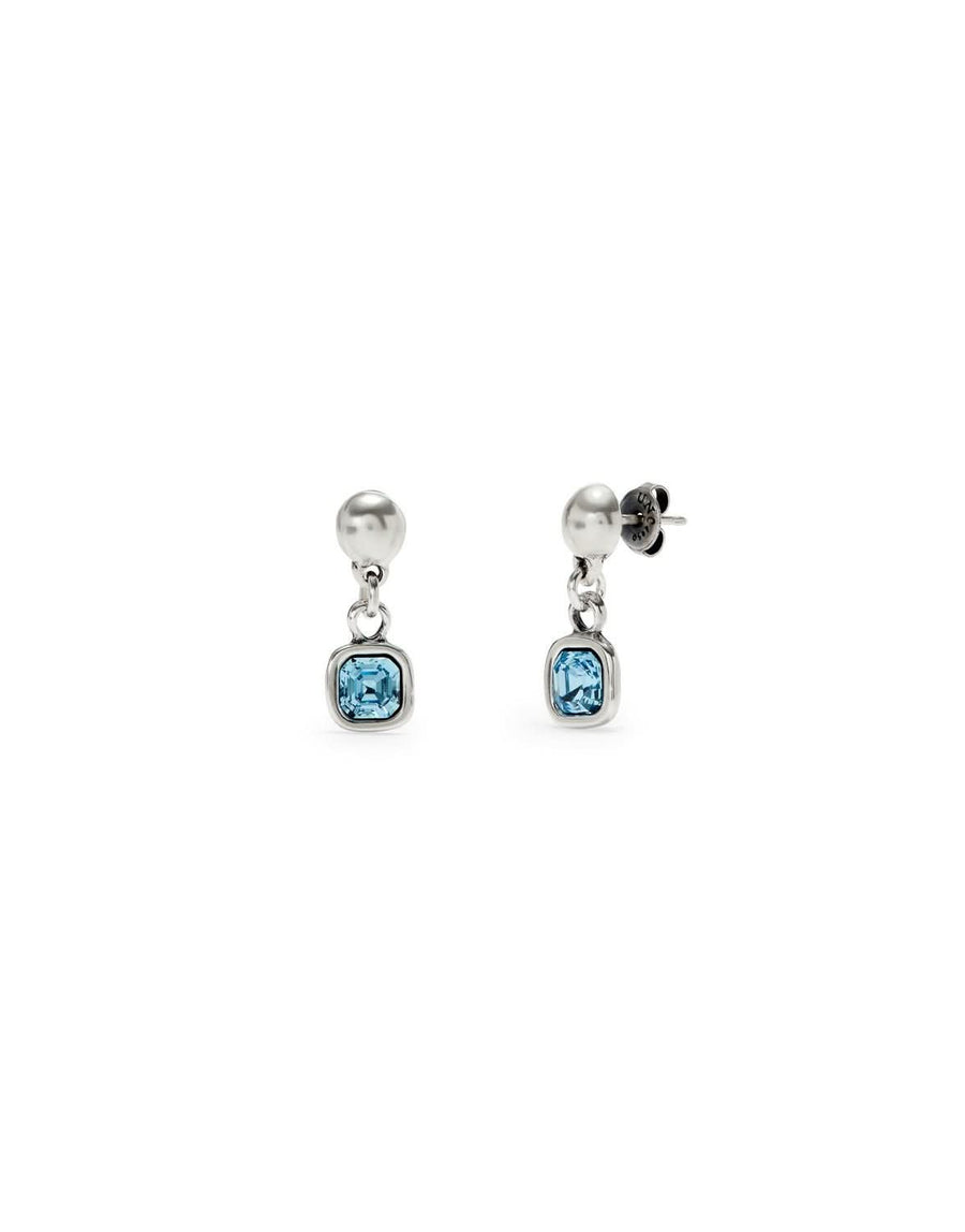 Sterling Silver Plated Ser Expresiva Blue Earrings PEN0998AZCMTL0U