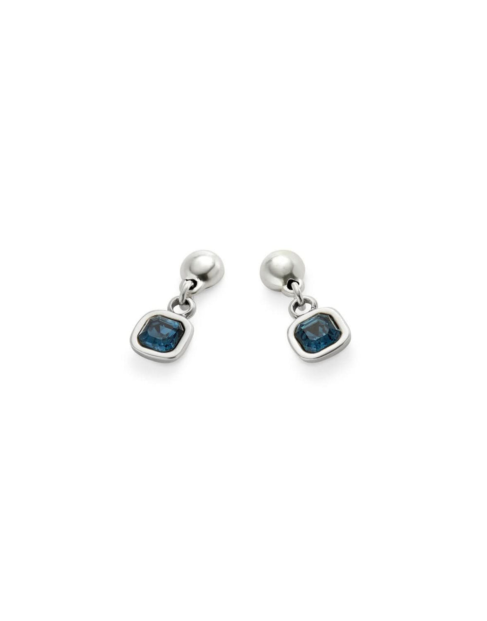 Sterling Silver Plated Ser Expresiva Blue Earrings PEN0998AZOMTL0U