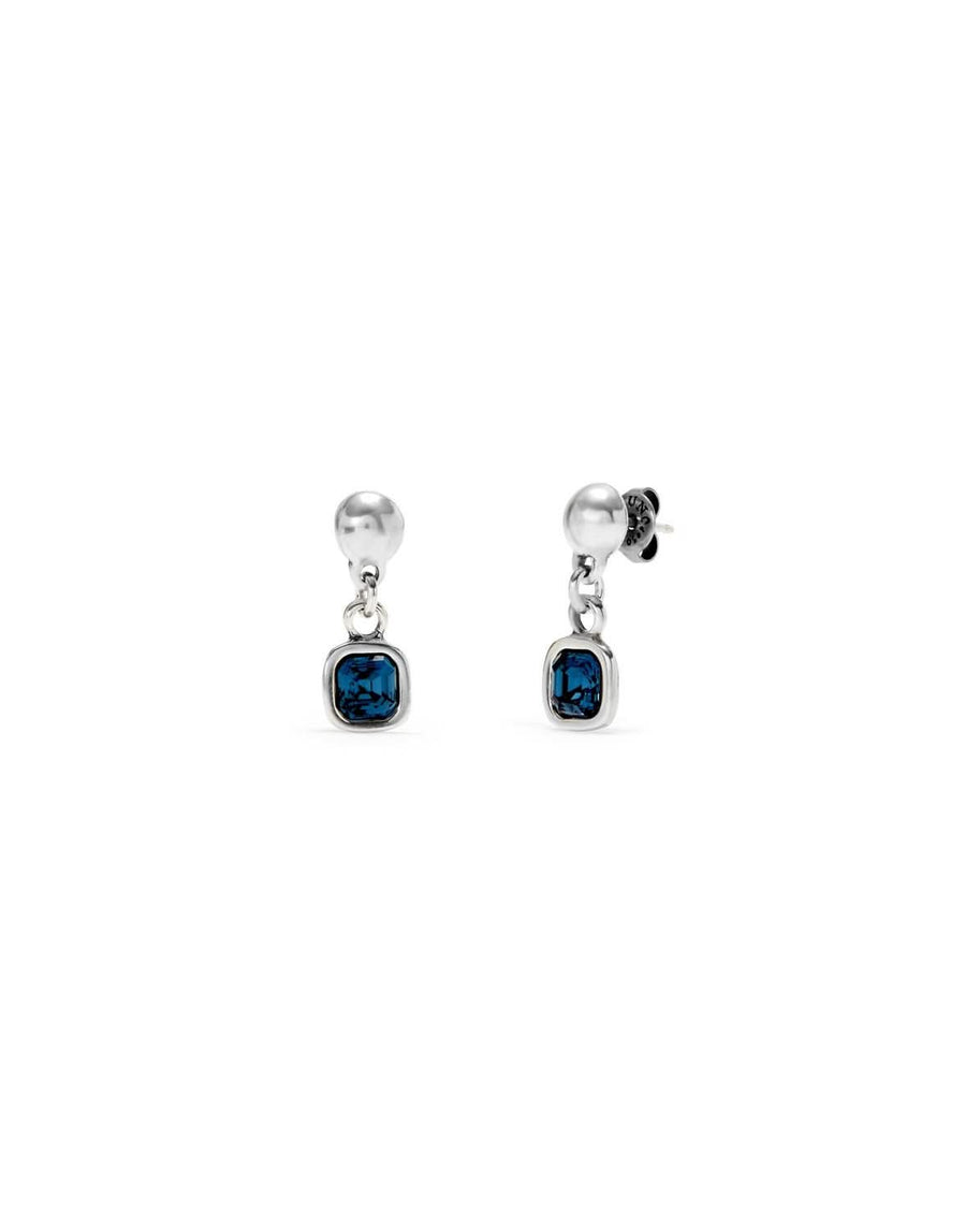 Sterling Silver Plated Ser Expresiva Blue Earrings PEN0998AZOMTL0U