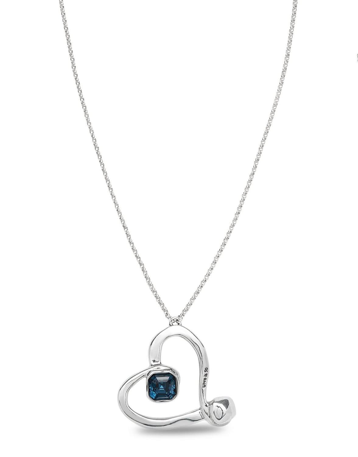 Sterling Silver Plated Ser Expresiva Blue Necklace COL1990AZOMTL0UUNOde50COL1990AZOMTL0U