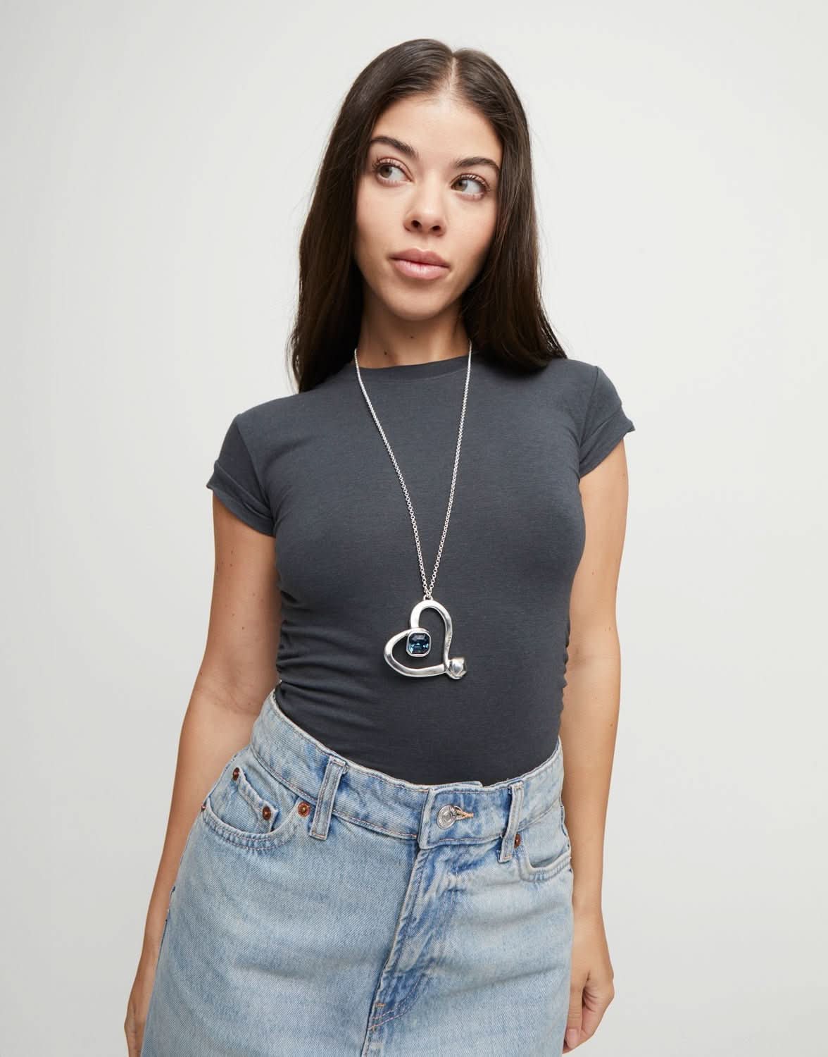 Sterling Silver Plated Ser Expresiva Blue Necklace COL1990AZOMTL0UUNOde50COL1990AZOMTL0U