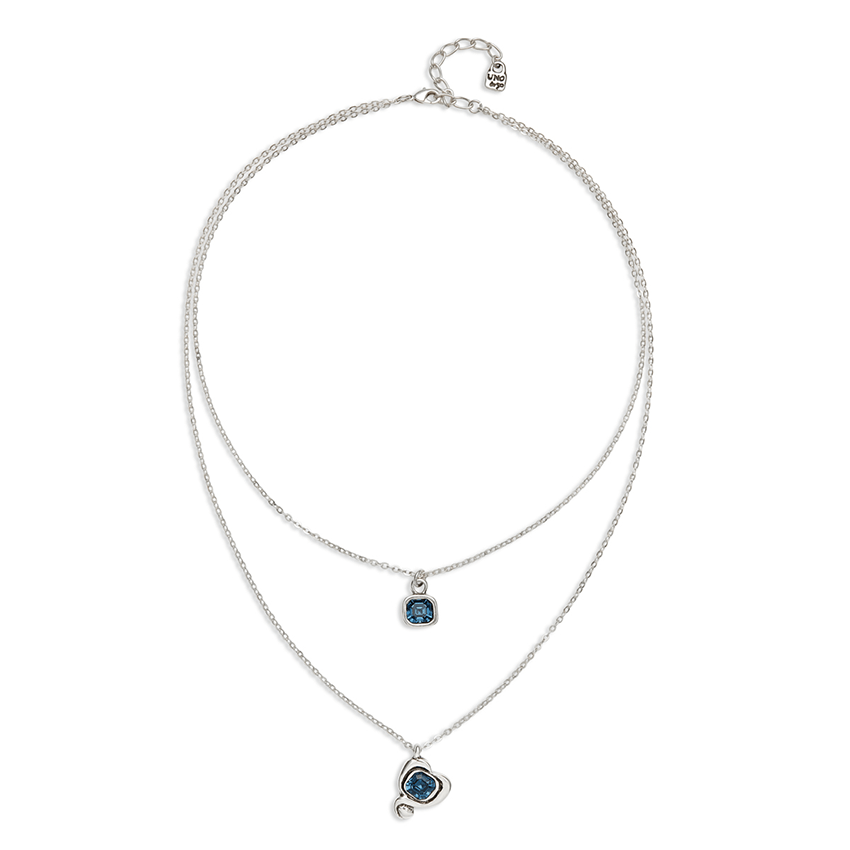 Sterling Silver Plated Ser Expresiva Blue Pendant COL2002AZOMTL0U