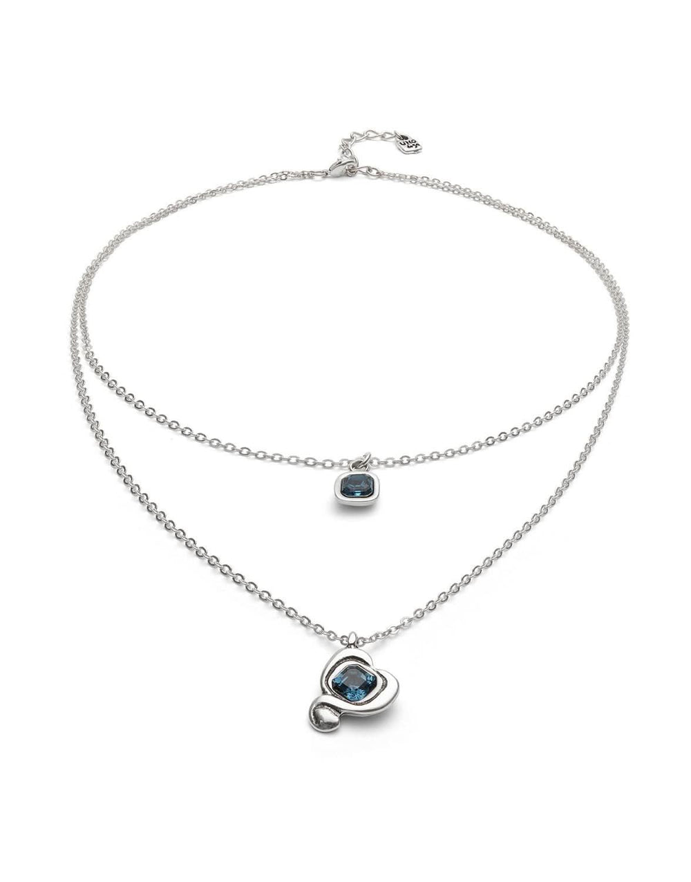 Sterling Silver Plated Ser Expresiva Blue Pendant COL2002AZOMTL0U