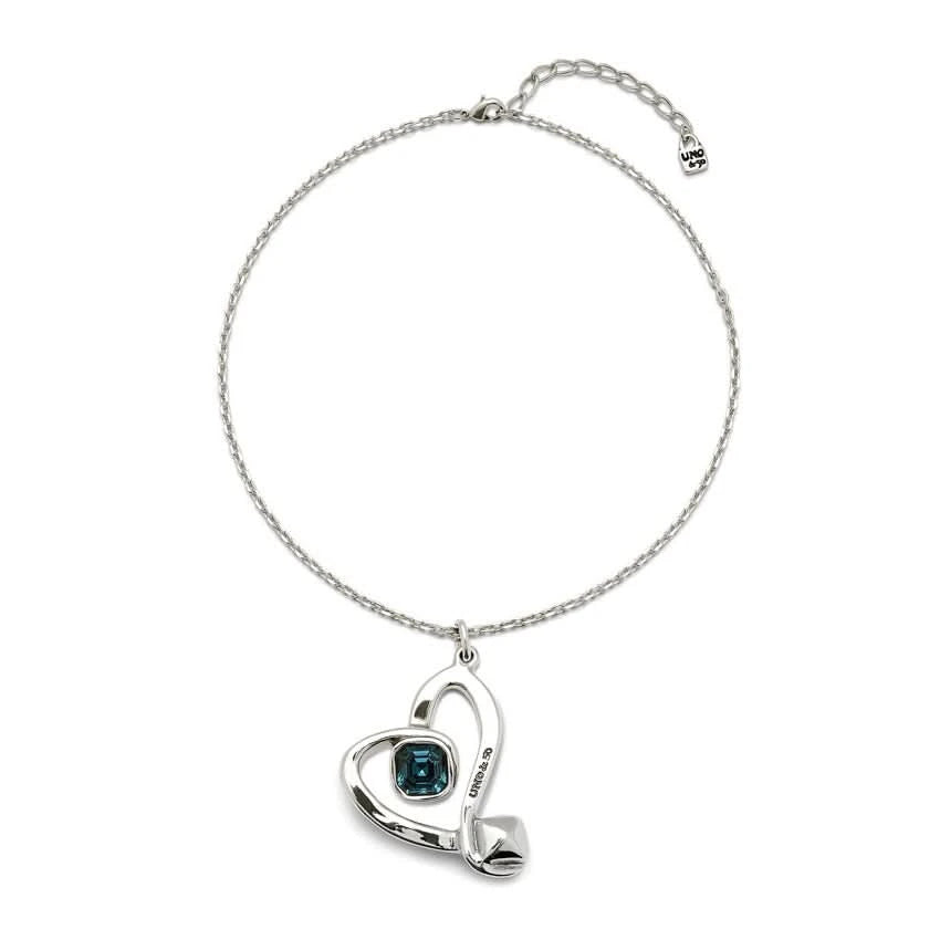 Sterling Silver Plated Ser Expresiva Blue Pendant Necklace COL1989AZOMTL0U