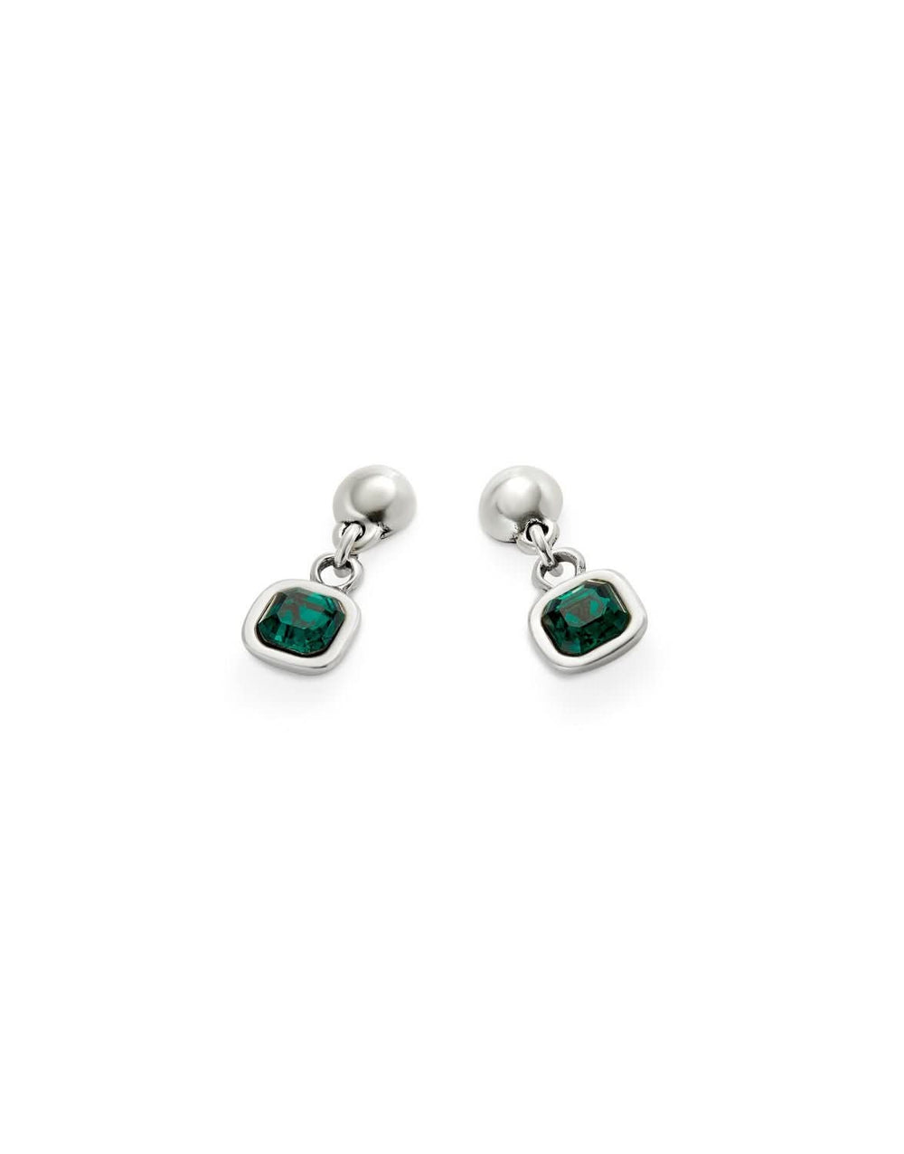 Sterling Silver Plated Ser Expresiva Green Earrings PEN0998VRDMTL0U