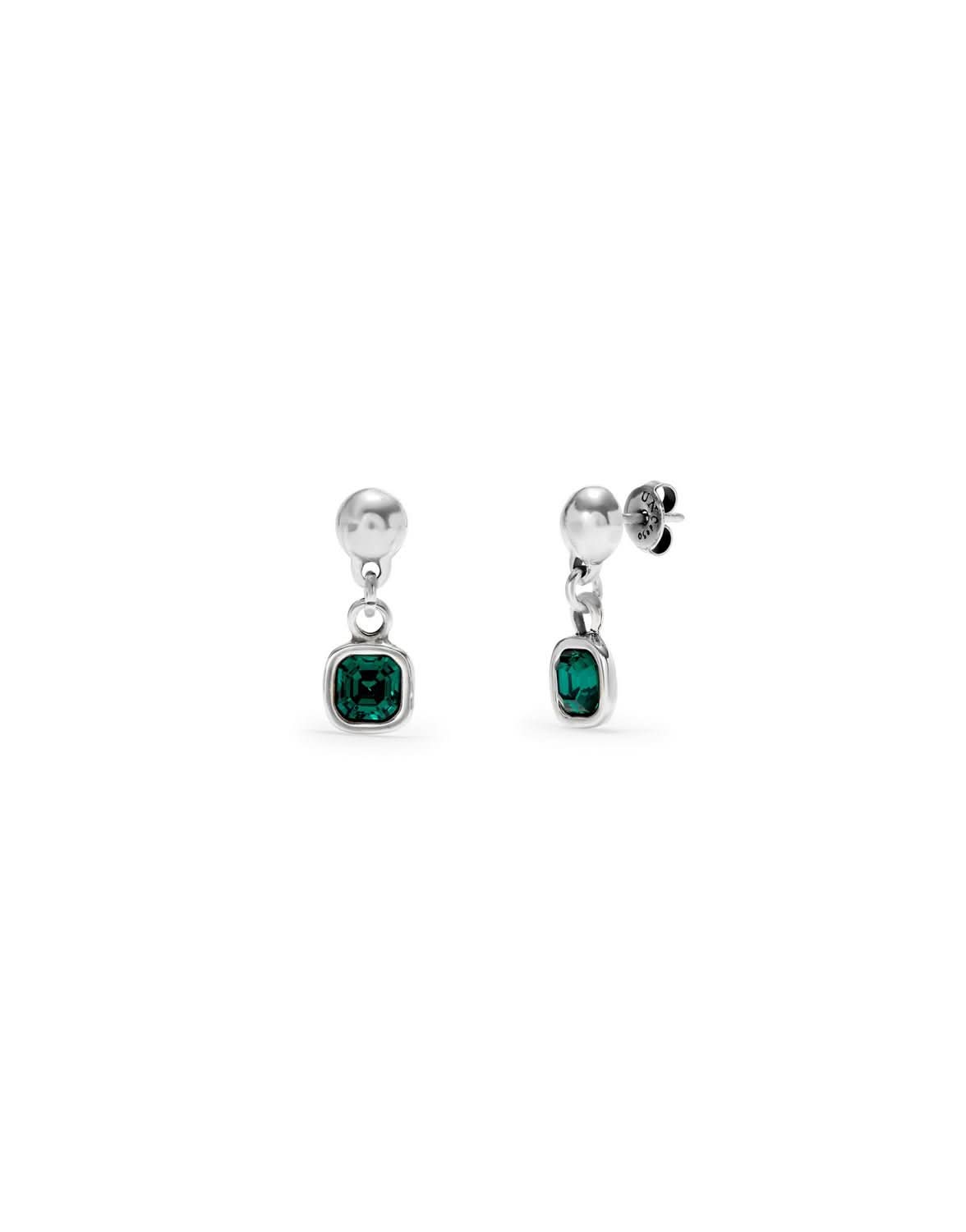 Sterling Silver Plated Ser Expresiva Green Earrings PEN0998VRDMTL0UUNOde50PEN0998VRDMTL0U