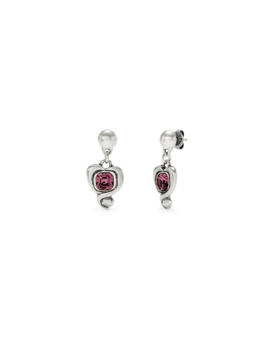 Sterling Silver Plated Ser Expresiva Pink Earrings PEN0997RSAMTL0U