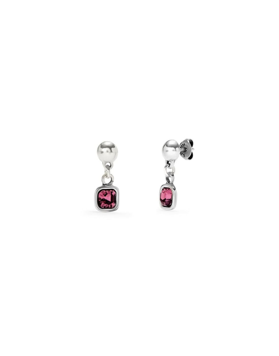 Sterling Silver Plated Ser Expresiva Pink Earrings PEN0998RSAMTL0U