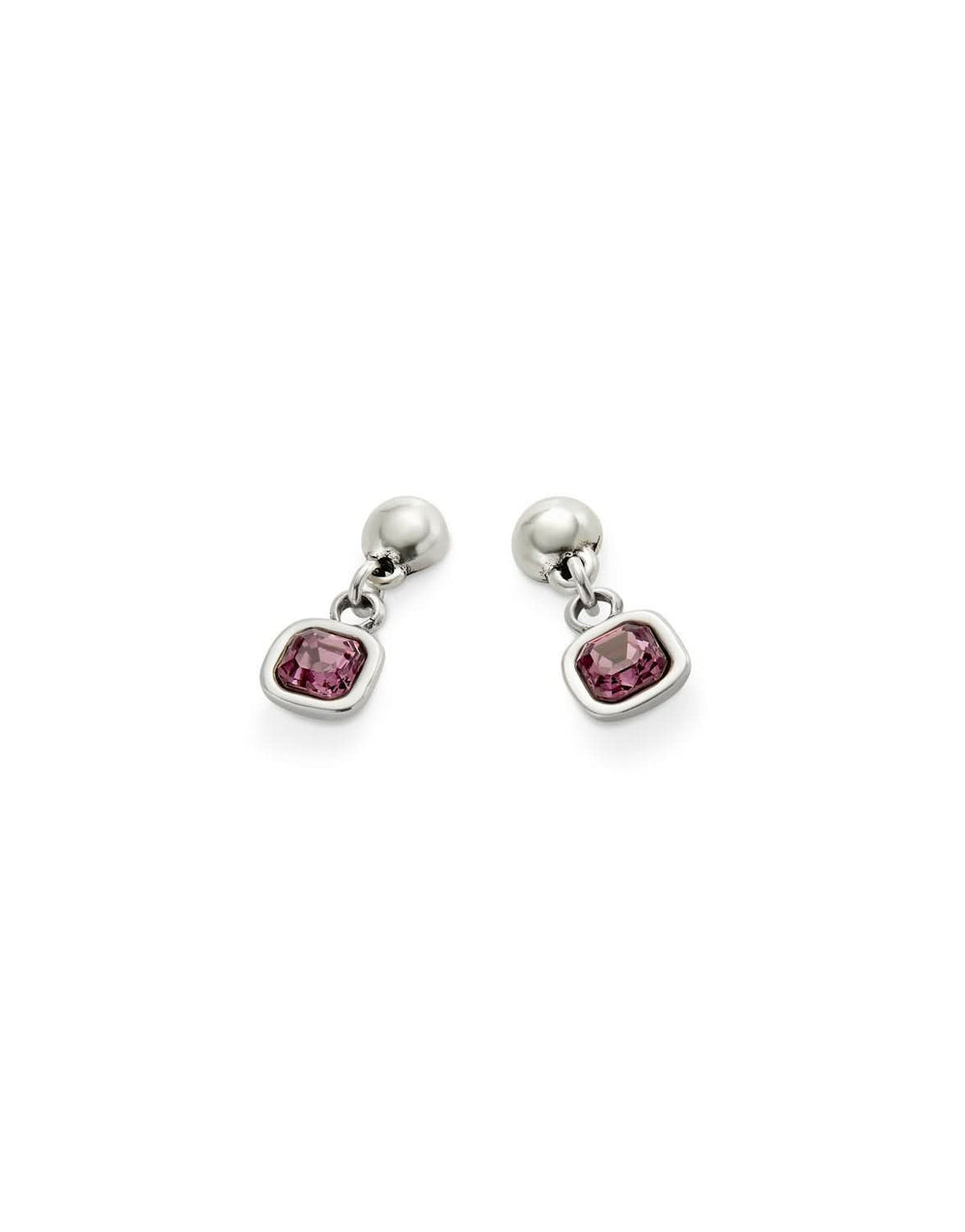 Sterling Silver Plated Ser Expresiva Pink Earrings PEN0998RSAMTL0U