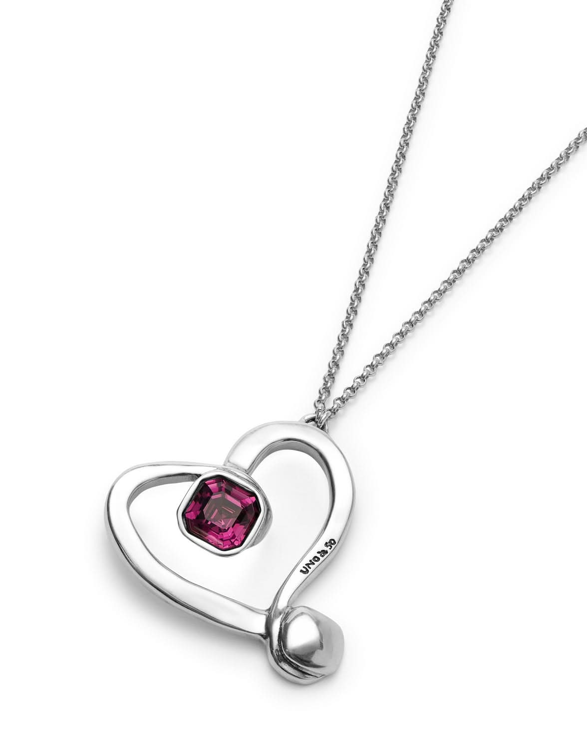 Sterling Silver Plated Ser Expresiva Pink Necklace COL1990RSAMTL0UUNOde50COL1990RSAMTL0U