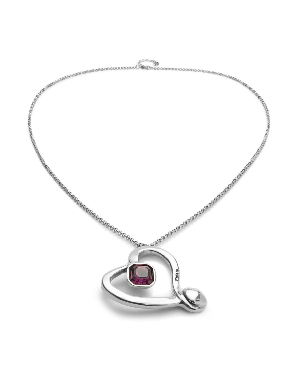 Sterling Silver Plated Ser Expresiva Pink Necklace COL1990RSAMTL0UUNOde50COL1990RSAMTL0U