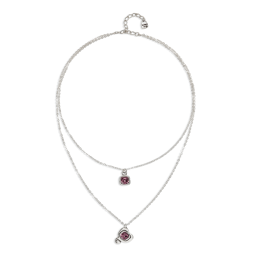 Sterling Silver Plated Ser Expresiva Pink Pendant COL2002RSAMTL0U