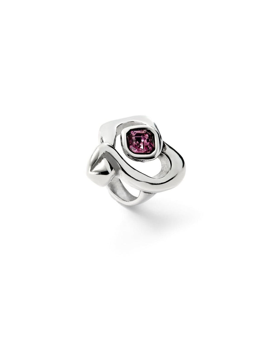 Sterling Silver Plated Ser Expresiva Pink Ring ANI0842RSAMTL