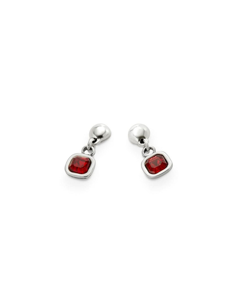Sterling Silver Plated Ser Expresiva Red Earrings PEN0998ROJMTL0U