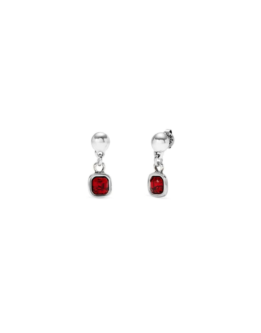Sterling Silver Plated Ser Expresiva Red Earrings PEN0998ROJMTL0U