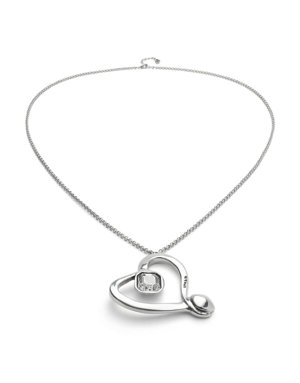 Sterling Silver Plated Ser Expresiva White Necklace COL1990CRSMTL0UUNOde50COL1990CRSMTL0U