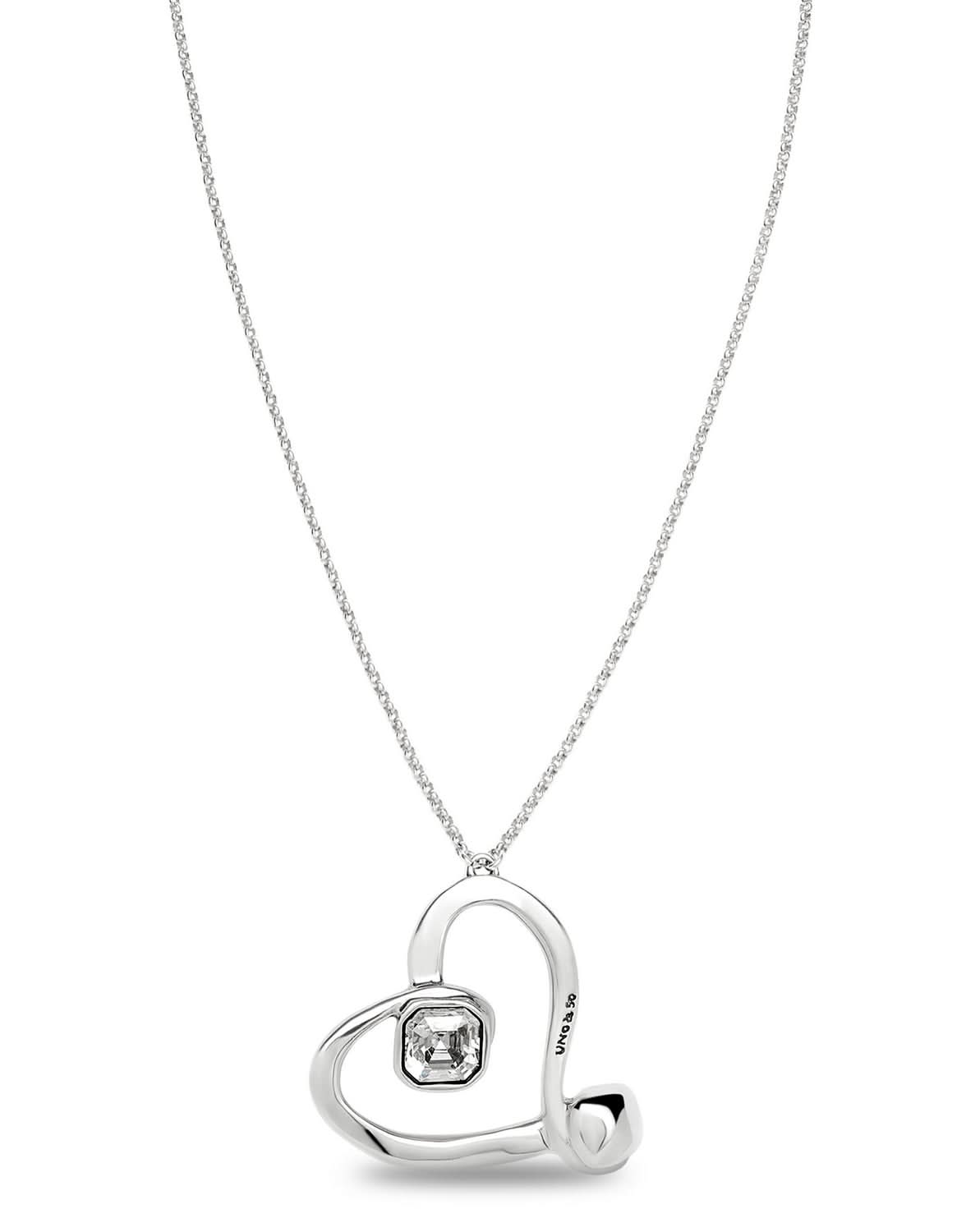 Sterling Silver Plated Ser Expresiva White Necklace COL1990CRSMTL0UUNOde50COL1990CRSMTL0U