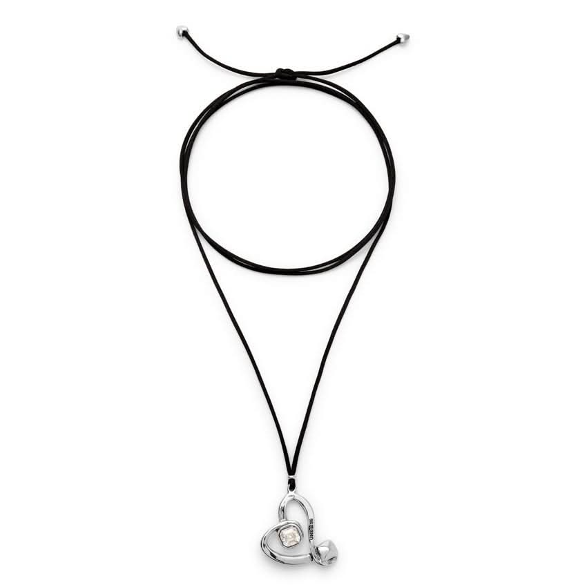 Sterling Silver Plated Ser Expresiva White Necklace COL2012CRSMTL0U